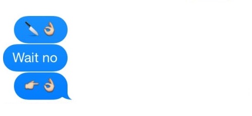 Wrong sexting emoticons